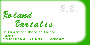 roland bartalis business card